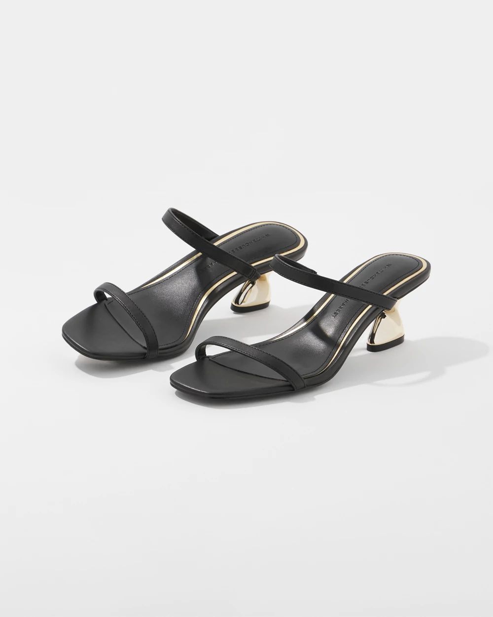 Gold Twist-Heel Sandal | White House Black Market